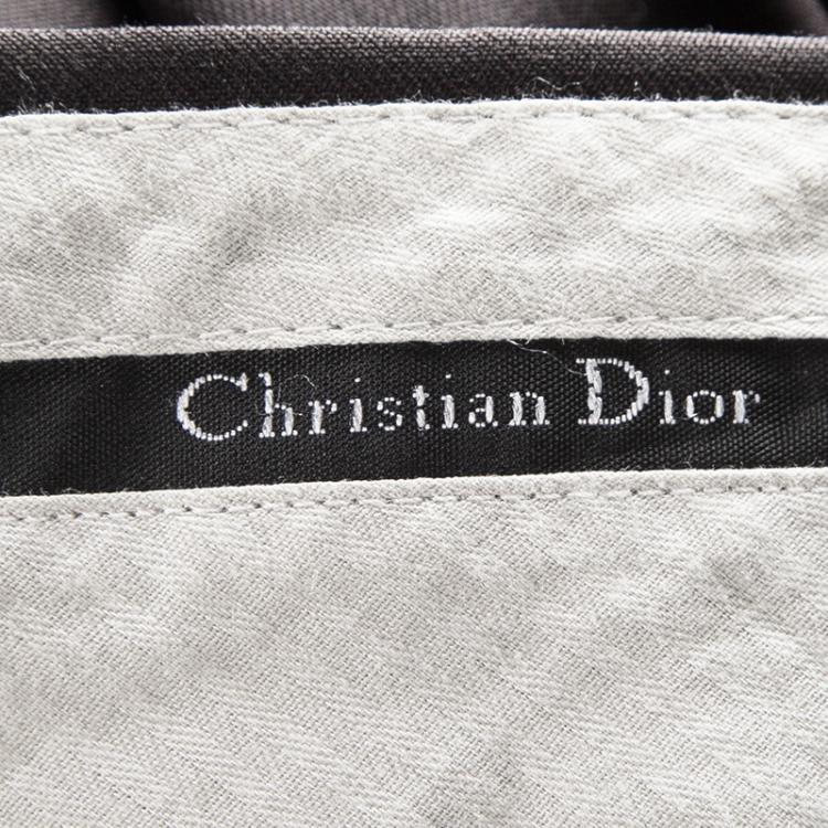 Pre Owned Dior Dark Brown Wool Tailored Trousers 4XL