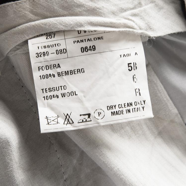 Pre Owned Dior Dark Brown Wool Tailored Trousers 4XL