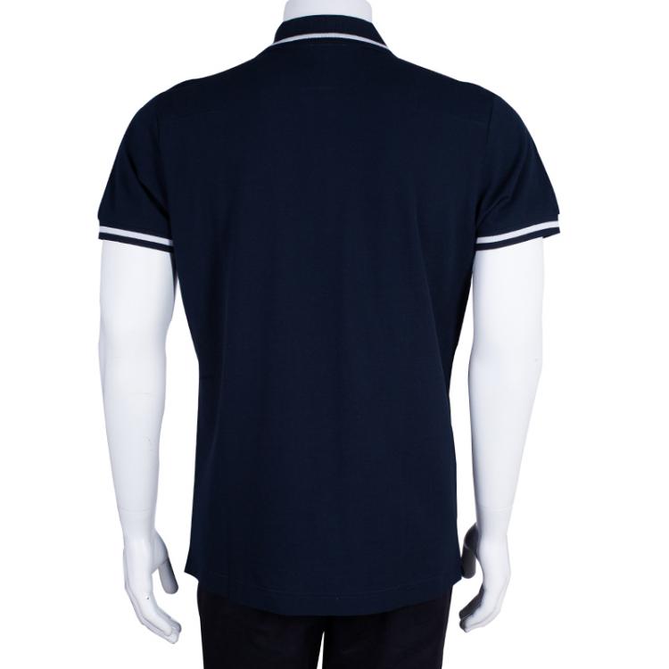 Pre Owned Dior Men's Navy Blue Polo Shirt M