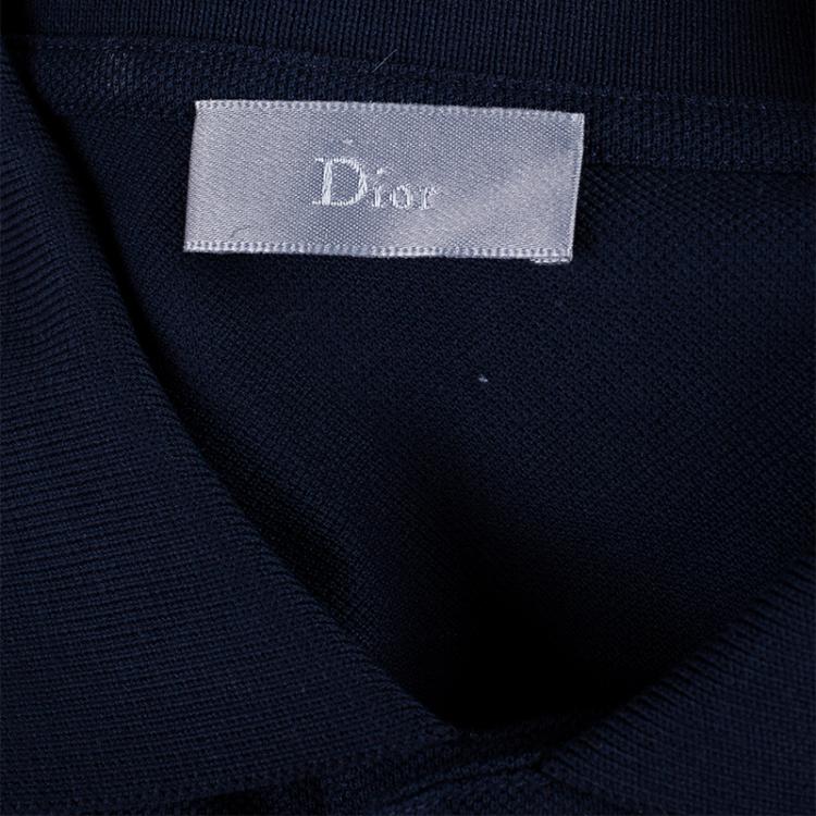 Pre Owned Dior Men's Navy Blue Polo Shirt M