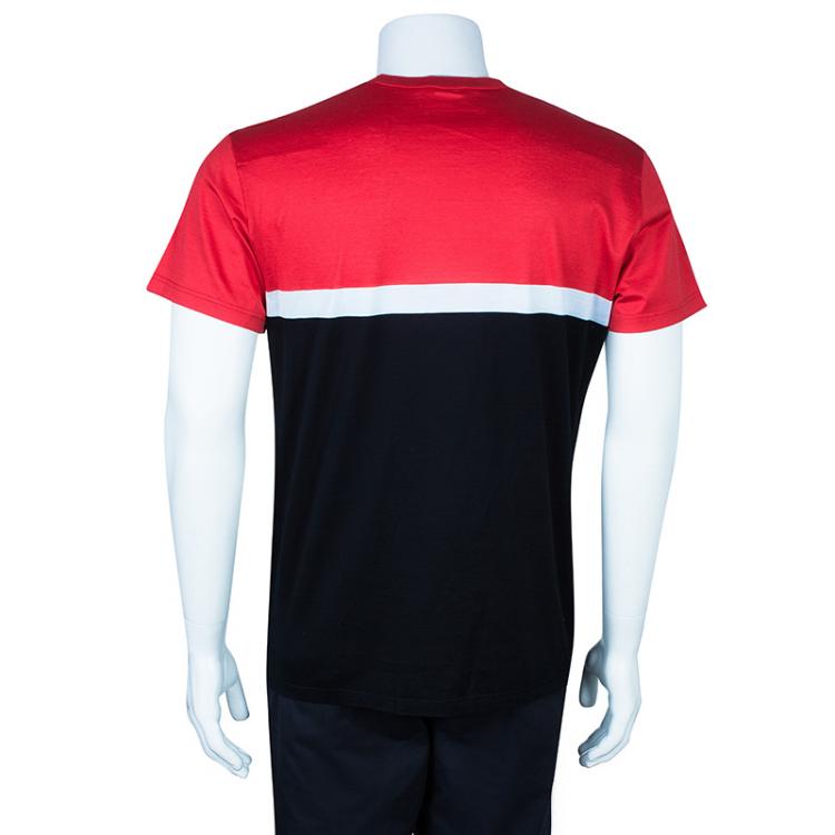 Pre Owned Dior Men's Colorblock Cotton T-Shirt XL