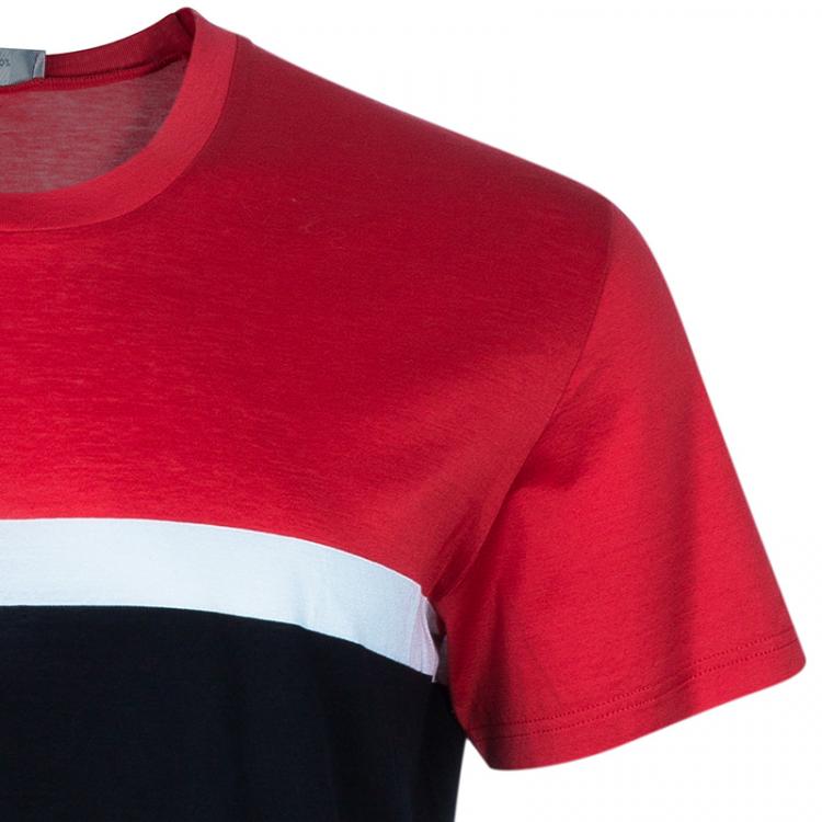 Pre Owned Dior Men's Colorblock Cotton T-Shirt XL
