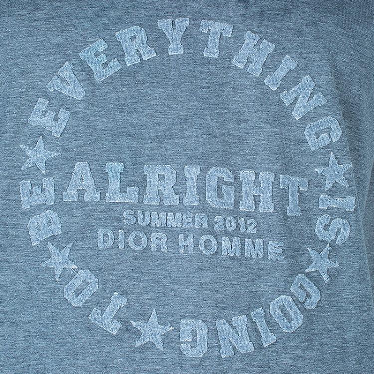 Pre Owned Dior Men's Grey Embellished T-Shirt XL