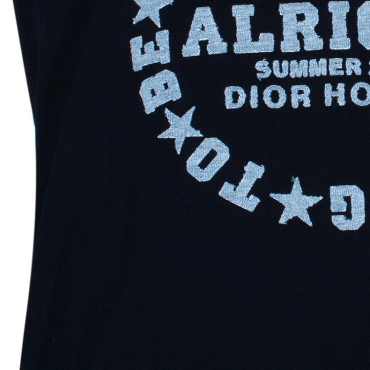 Pre Owned Dior Men's Black Embellished T-Shirt L