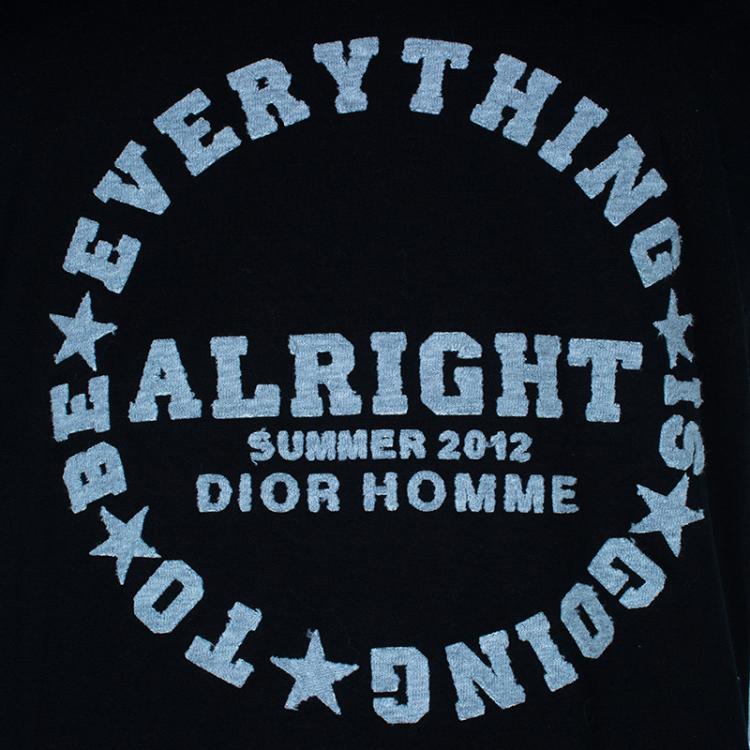 Pre Owned Dior Men's Black Embellished T-Shirt L