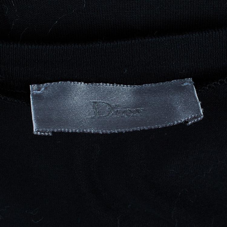 Pre Owned Dior Men's Black Embellished T-Shirt L