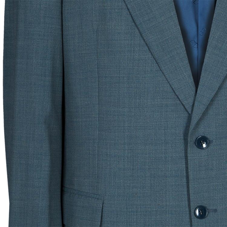 Pre Owned Dior Men's Grey Wool Suit XL