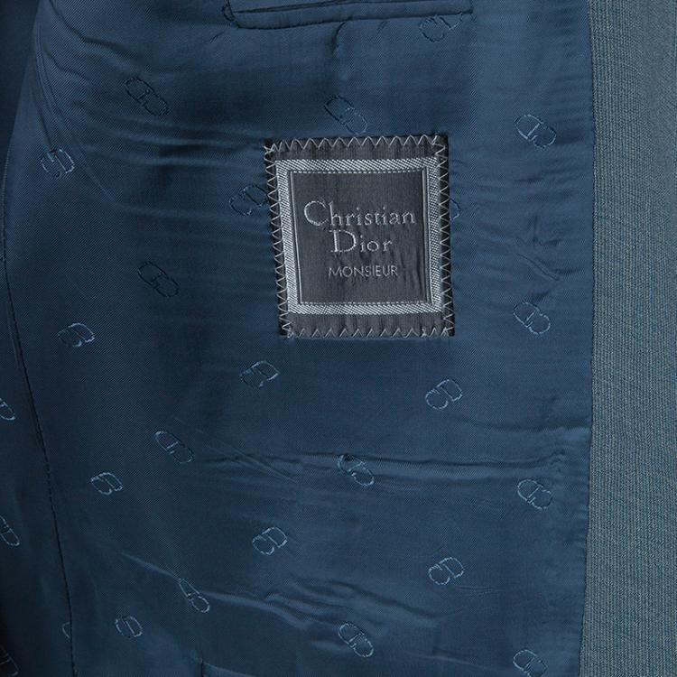Pre Owned Dior Men's Grey Wool Suit XL