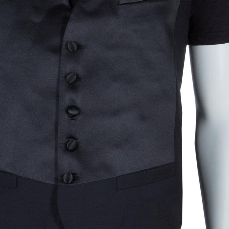 Pre Owned Dior Black Satin Waistcoat L