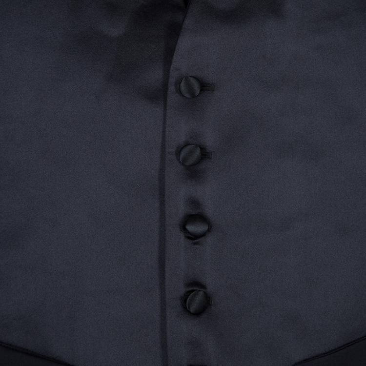Pre Owned Dior Black Satin Waistcoat L
