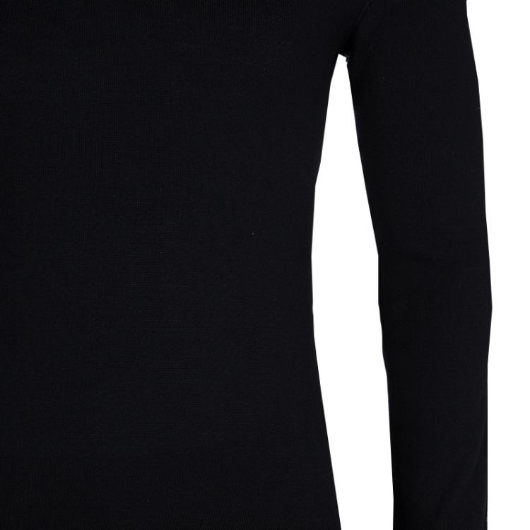 Pre Owned Dior Black V-Neck Wool Sweater S