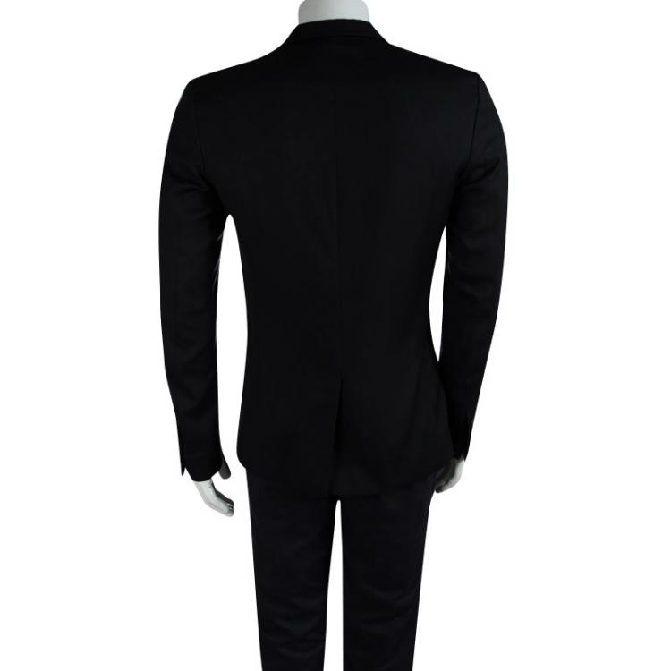 Pre Owned Dior Black Wool Notched Collar Blazer M