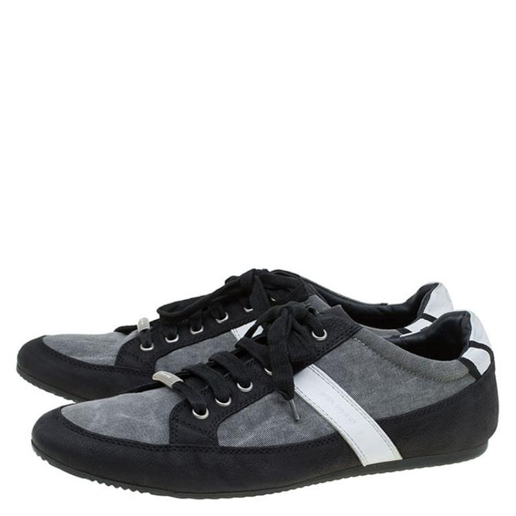 Pre Owned Dior Homme Tri Color Fabric and Leather Sneakers Size 42