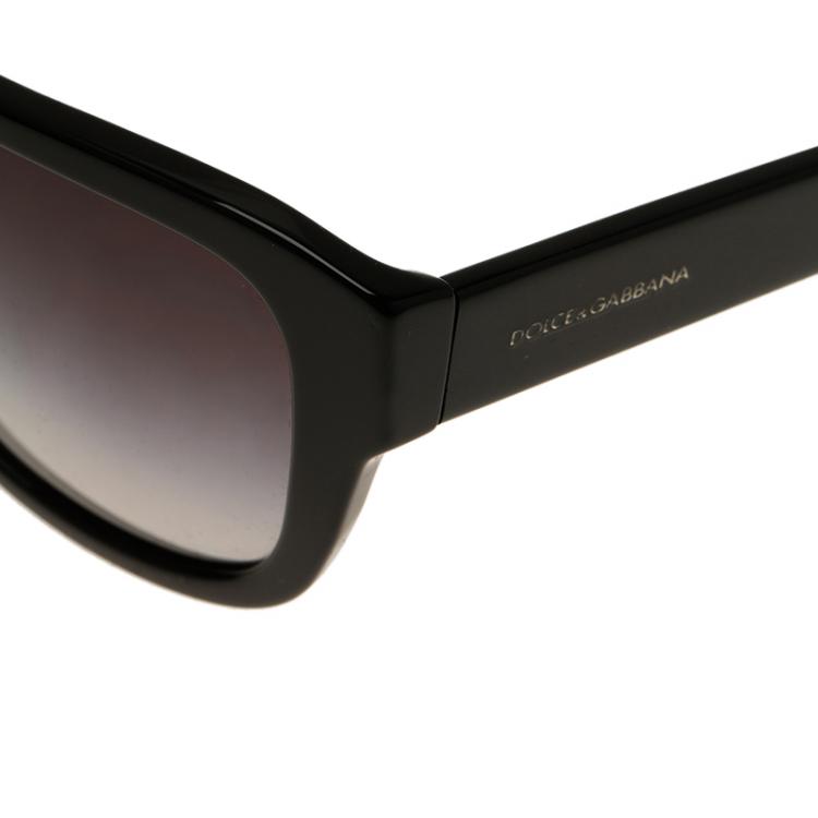 Pre Owned Dolce and Gabbana Black 4177 Domenico Wayfarers