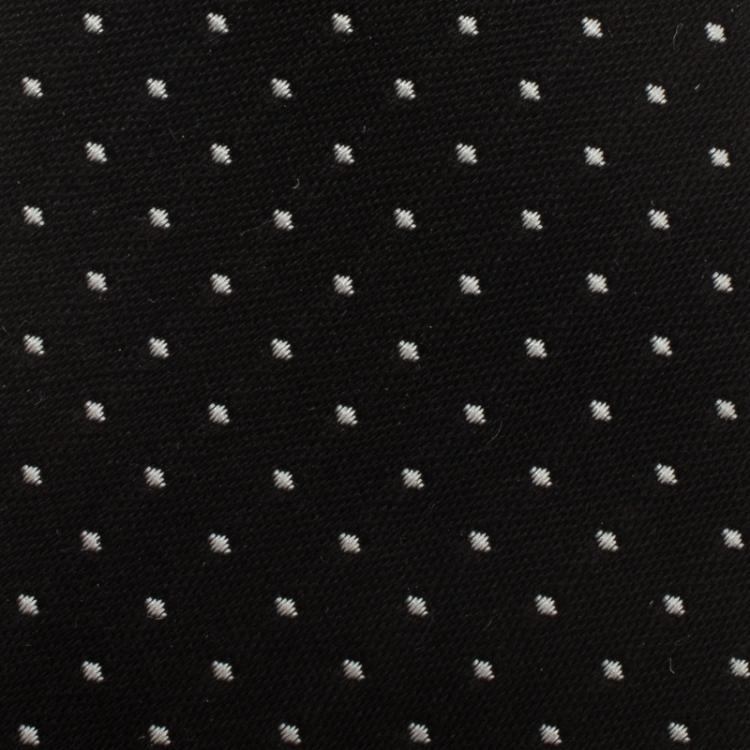 مملوكة مسبقًا Dolce and Gabbana Black Polka Dot Silk Skinny Tie