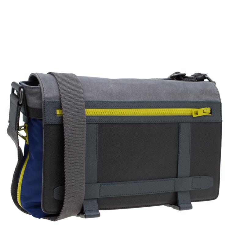 Pre Owned Dolce and Gabbana Multicolor Nylon and Canvas Etna Messenger Bag