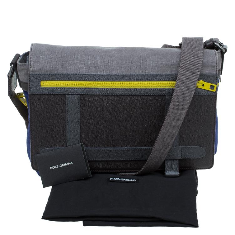 Pre Owned Dolce and Gabbana Multicolor Nylon and Canvas Etna Messenger Bag