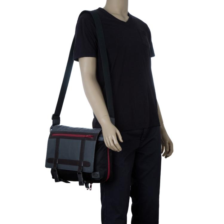 Pre Owned Dolce and Gabbana Multicolor Nylon and Canvas Etna Messenger Bag