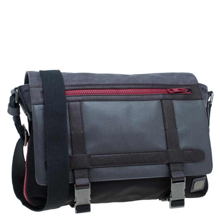 Pre Owned Dolce and Gabbana Multicolor Nylon and Canvas Etna Messenger Bag