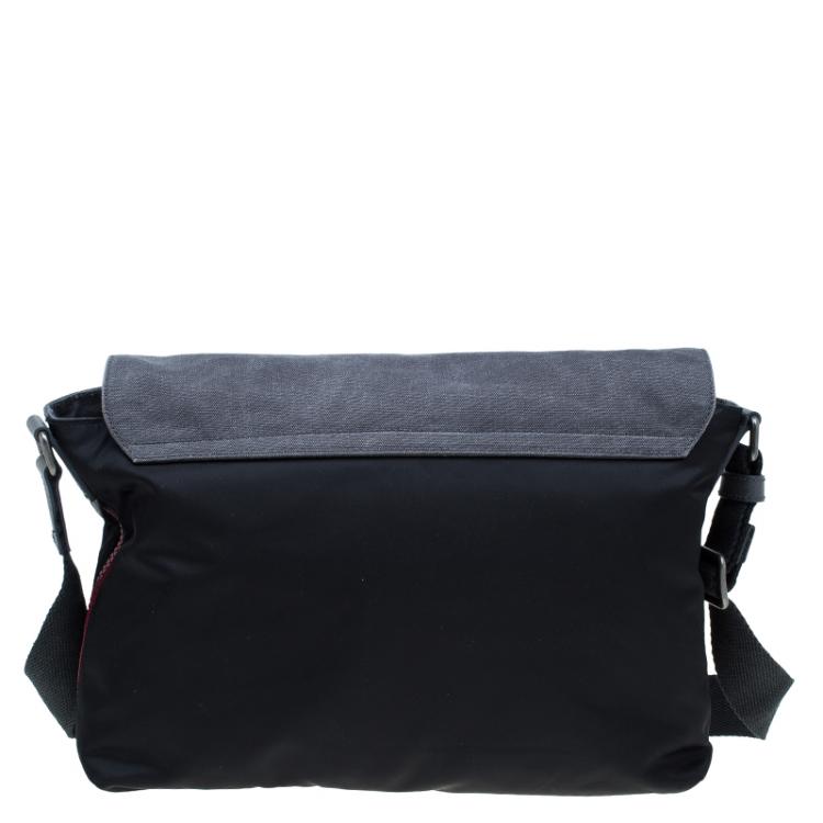Pre Owned Dolce and Gabbana Multicolor Nylon and Canvas Etna Messenger Bag
