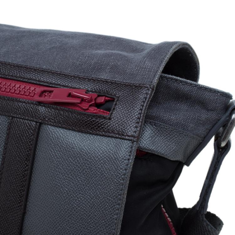 Pre Owned Dolce and Gabbana Multicolor Nylon and Canvas Etna Messenger Bag