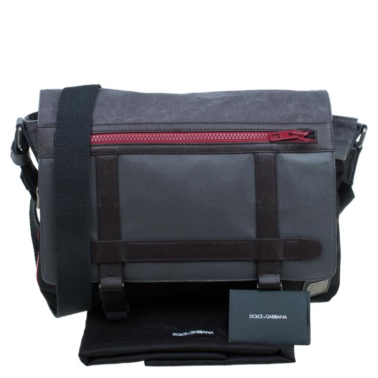 Pre Owned Dolce and Gabbana Multicolor Nylon and Canvas Etna Messenger Bag