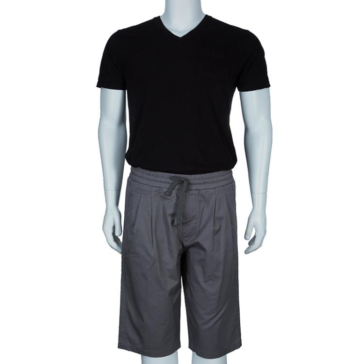 Pre Owned Dolce & Gabbana Men's Grey Knee-Length Shorts M