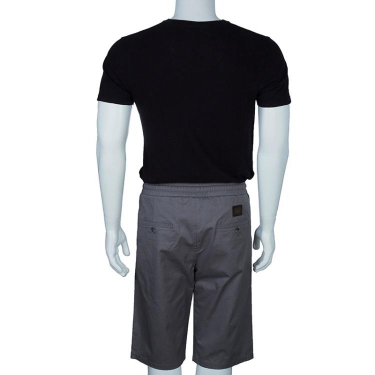 Pre Owned Dolce & Gabbana Men's Grey Knee-Length Shorts M