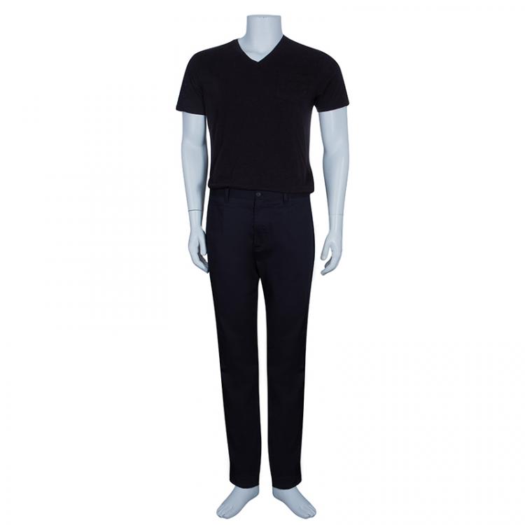 Pre Owned Dolce and Gabbana Navy Blue Athletic Pants M