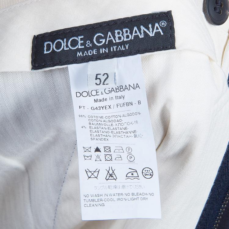 Pre Owned Dolce and Gabbana Navy Blue Athletic Pants M
