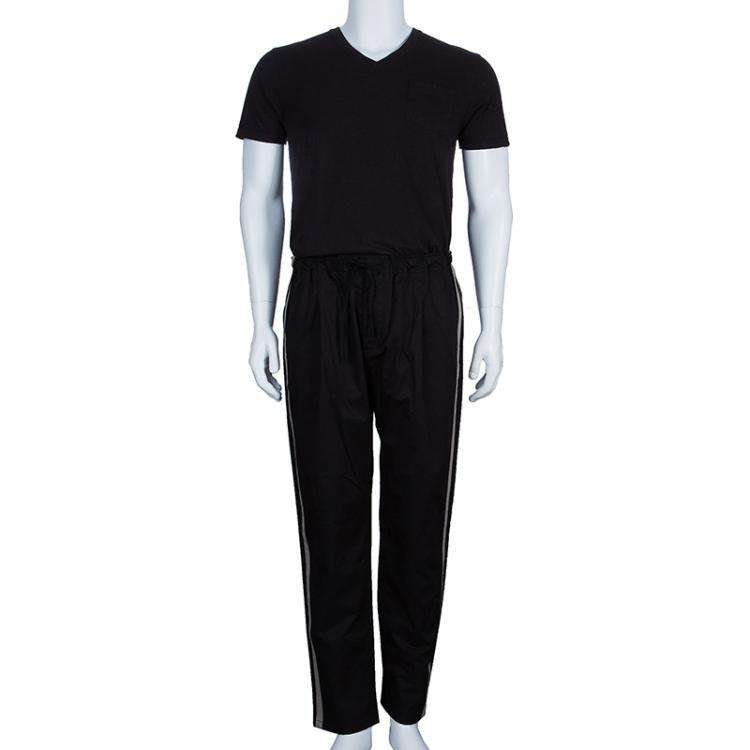 Pre Owned Dolce and Gabbana Black Athletic Pants M