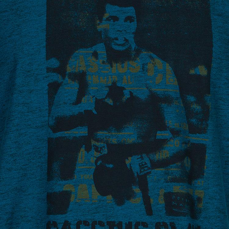 Pre Owned Dolce and Gabbana Teal "Cassius Clay" Tshirt XL