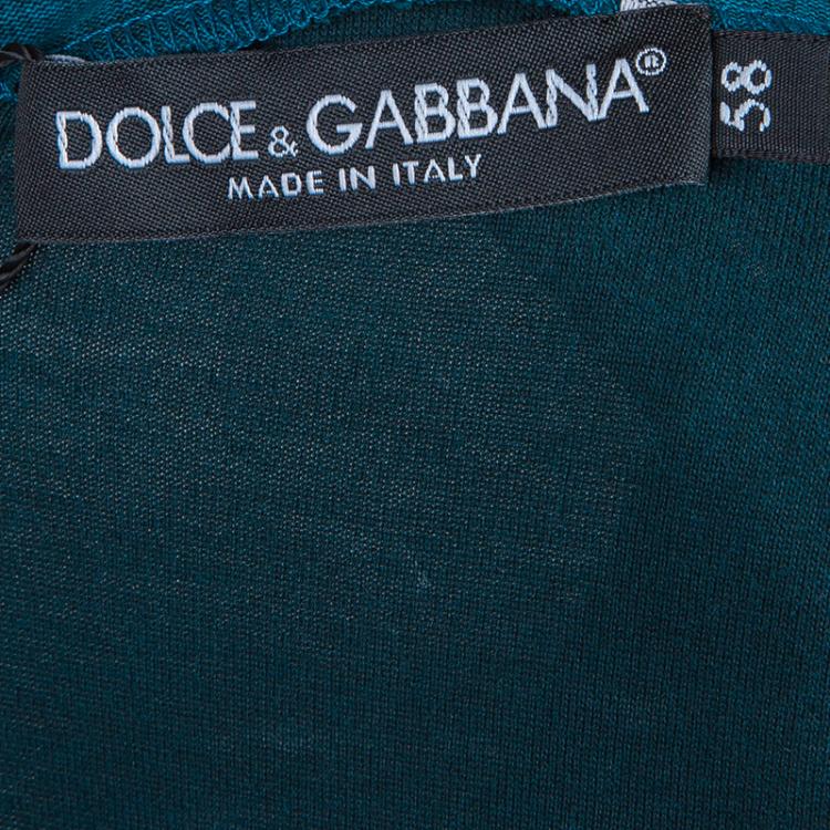 Pre Owned Dolce and Gabbana Teal "Cassius Clay" Tshirt XL