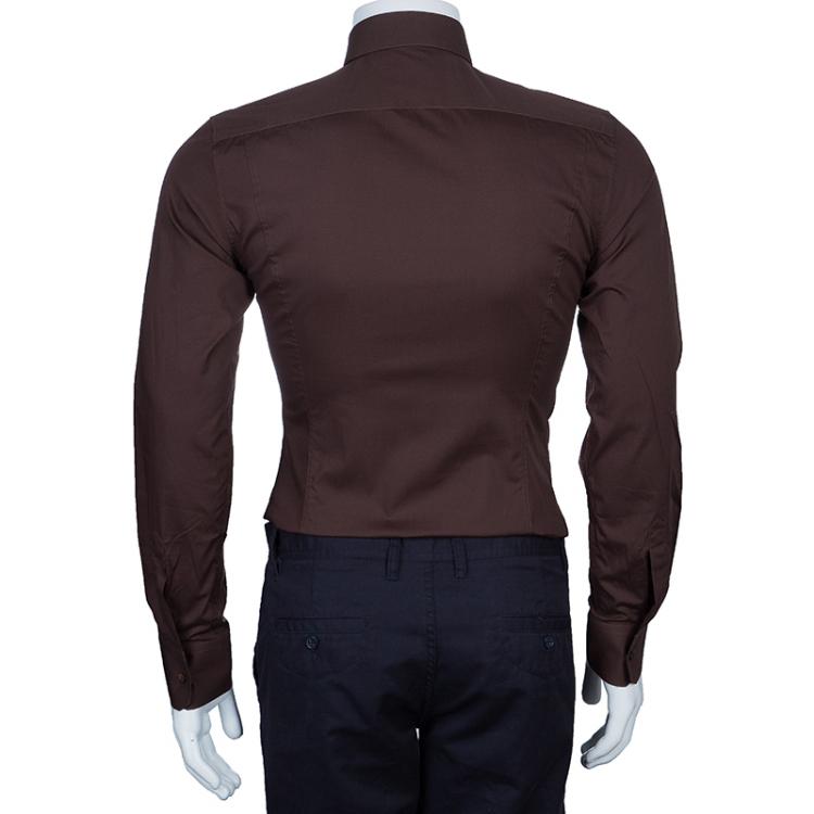 Pre Owned Dolce & Gabbana Men's Brown Shirt S