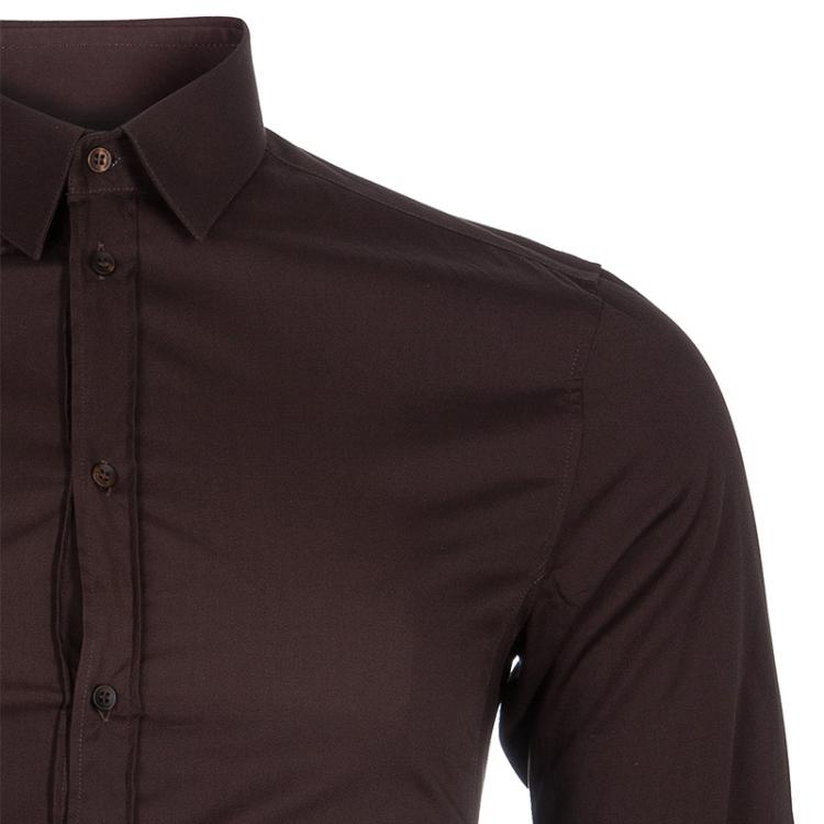 Pre Owned Dolce & Gabbana Men's Brown Shirt S