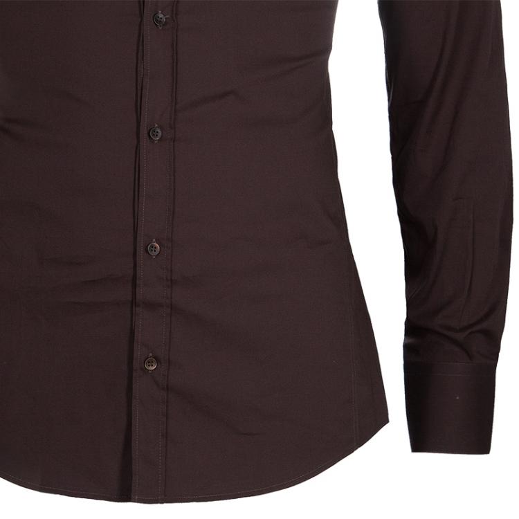 Pre Owned Dolce & Gabbana Men's Brown Shirt S