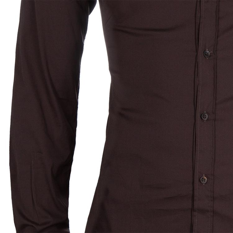Pre Owned Dolce & Gabbana Men's Brown Shirt S