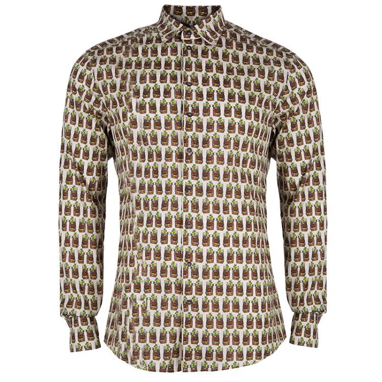 Pre Owned Dolce and Gabbana Basket Print Shirt L