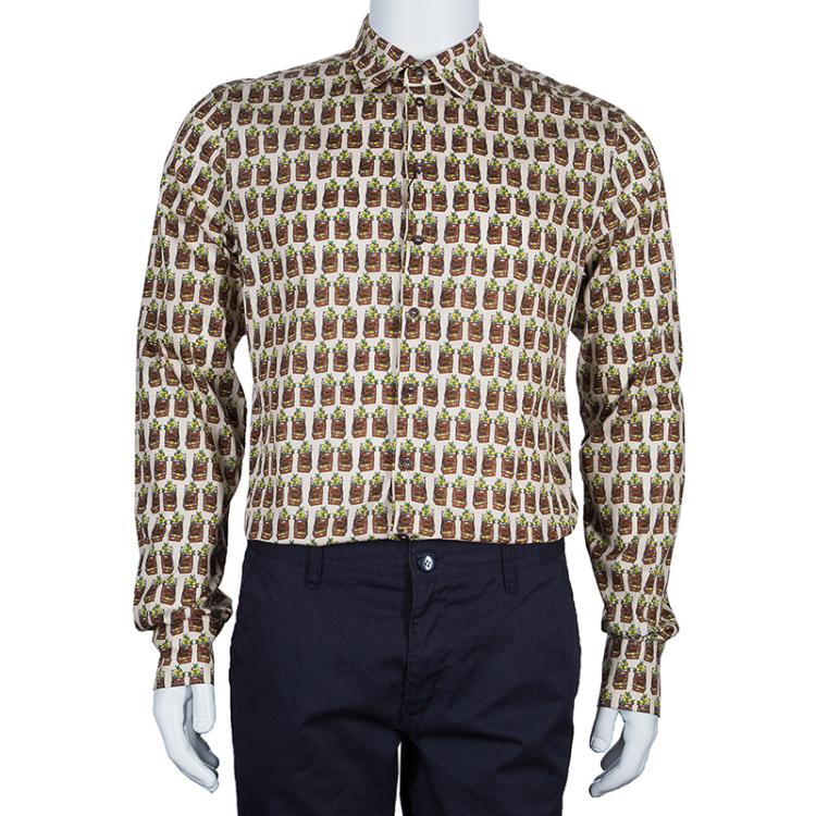 Pre Owned Dolce and Gabbana Basket Print Shirt L