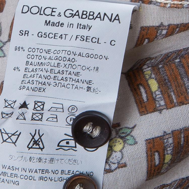 Pre Owned Dolce and Gabbana Basket Print Shirt L