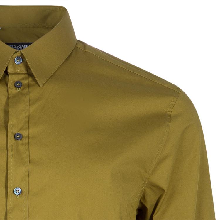 Pre Owned Dolce and Gabbana Mustard Shirt L