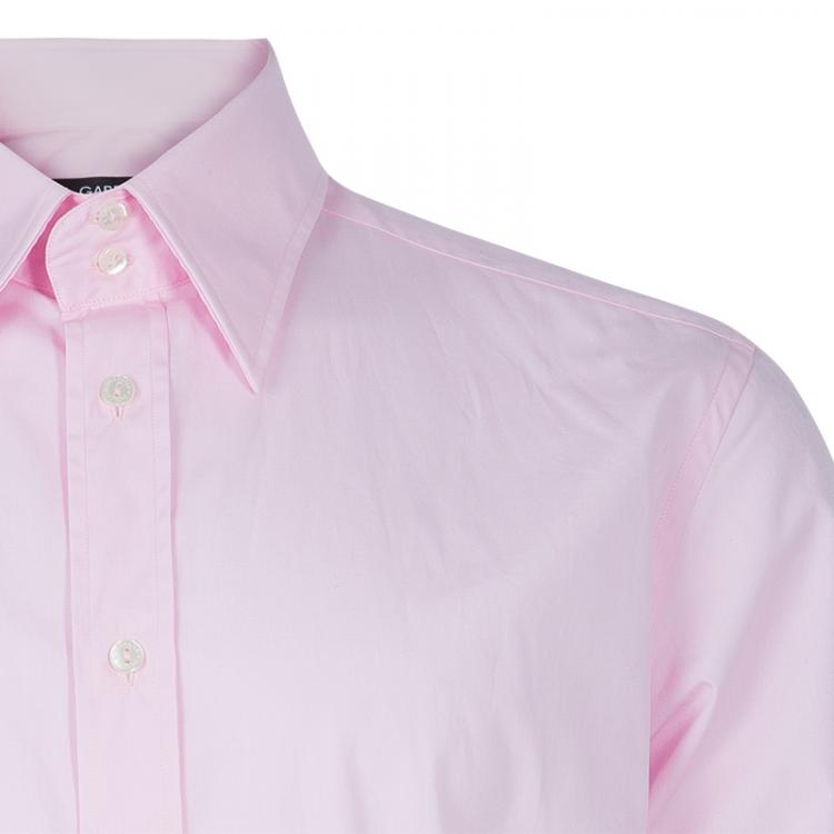 Pre Owned Dolce and Gabbana Men's Pink Cotton Shirt L