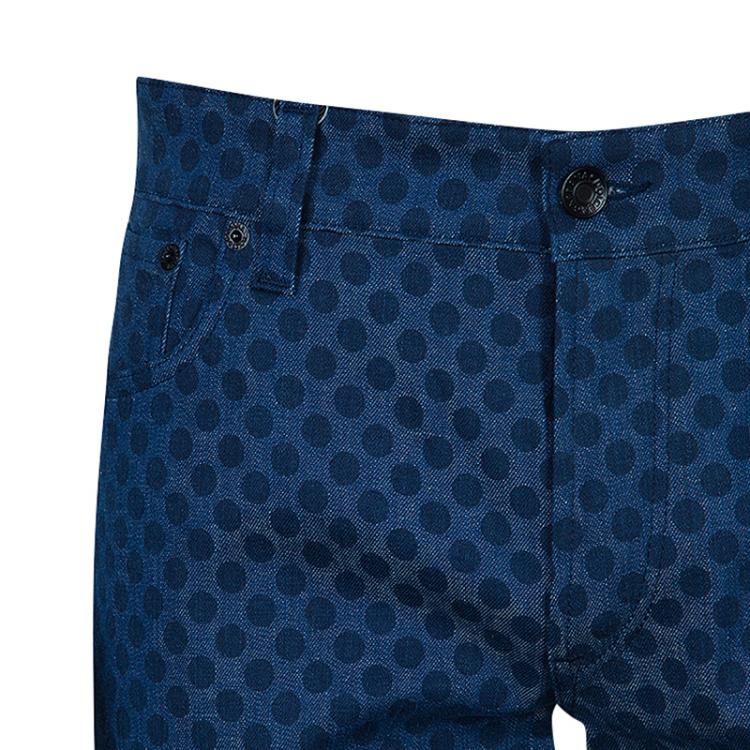 مملوكة مسبقًا Dolce and Gabbana Mens Blue Polka Dot Jeans M