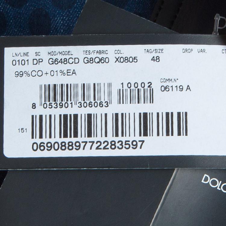 مملوكة مسبقًا Dolce and Gabbana Mens Blue Polka Dot Jeans M