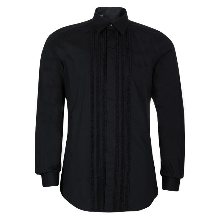 Pre Owned Dolce and Gabbana Men's Black Sinatra Shirt L