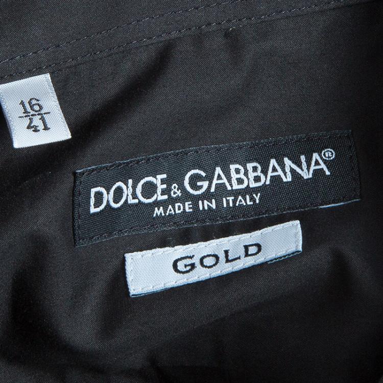 Pre Owned Dolce and Gabbana Men's Black Sinatra Shirt L