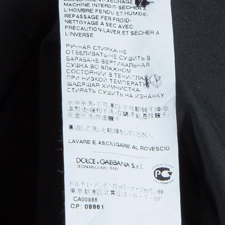 Pre Owned Dolce and Gabbana Men's Black Sinatra Shirt L