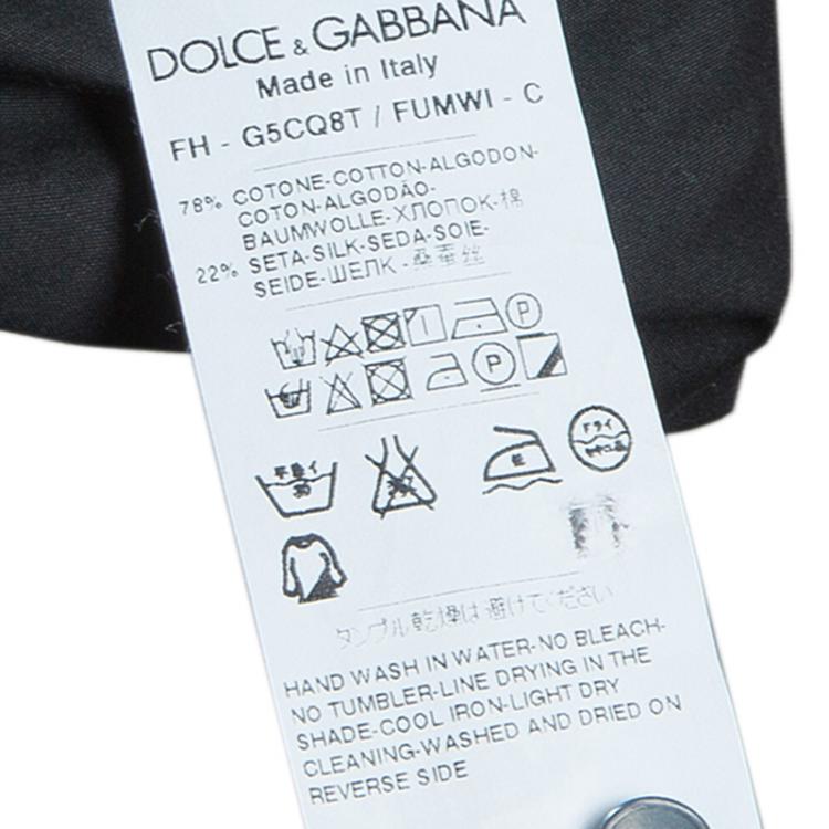 Pre Owned Dolce and Gabbana Men's Black Sinatra Shirt L