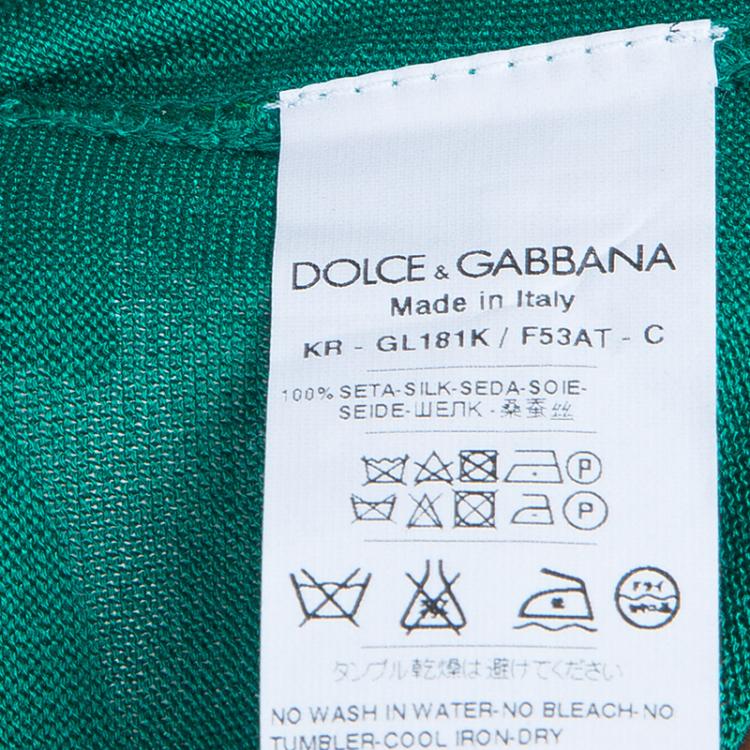 مملوكة مسبقًا Dolce and Gabbana Green Knit Sweater M