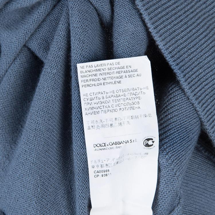 Pre Owned Dolce and Gabbana Grey Crew Neck Sweater L